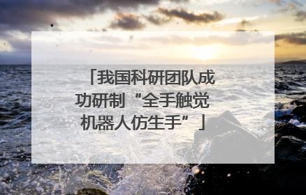 我国科研团队成功研制“全手触觉机器人仿生手”