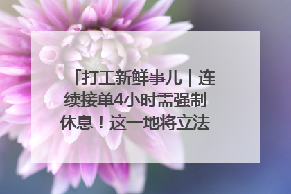 打工新鲜事儿｜连续接单4小时需强制休息！这一地将立法保障骑手劳动权益
