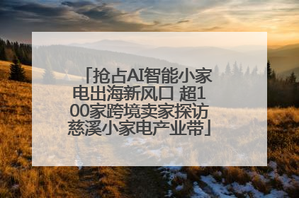 抢占AI智能小家电出海新风口 超100家跨境卖家探访慈溪小家电产业带