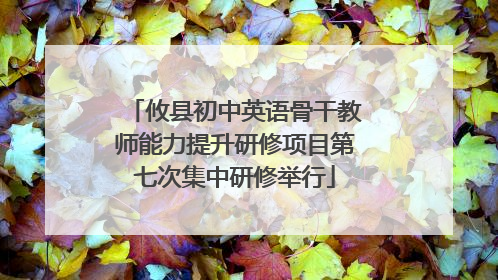 攸县初中英语骨干教师能力提升研修项目第七次集中研修举行