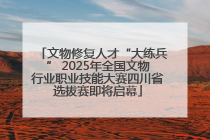 文物修复人才“大练兵” 2025年全国文物行业职业技能大赛四川省选拔赛即将启幕