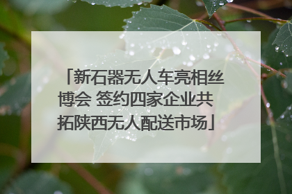 新石器无人车亮相丝博会 签约四家企业共拓陕西无人配送市场