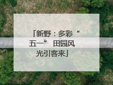 新野：多彩“五一” 田园风光引客来