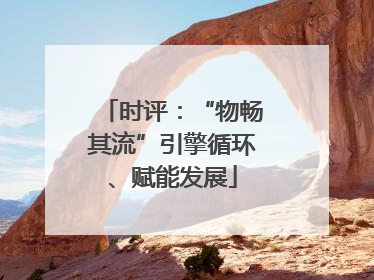 时评：“物畅其流”引擎循环、赋能发展