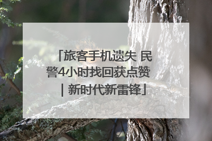 旅客手机遗失 民警4小时找回获点赞｜新时代新雷锋