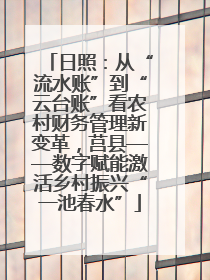 日照：从“流水账”到“云台账”看农村财务管理新变革，莒县——数字赋能激活乡村振兴“一池春水”