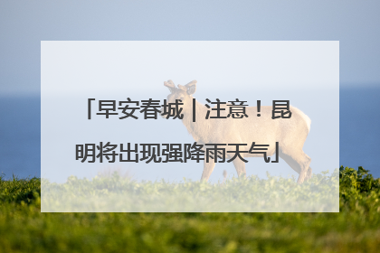 早安春城｜注意！昆明将出现强降雨天气