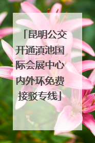 昆明公交开通滇池国际会展中心内外环免费接驳专线