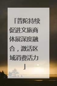 普陀持续促进文旅商体展深度融合，激活区域消费活力