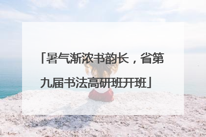 暑气渐浓书韵长，省第九届书法高研班开班