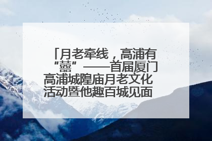 月老牵线，高浦有“囍”——首届厦门高浦城隍庙月老文化活动暨他趣百城见面会隆重举办