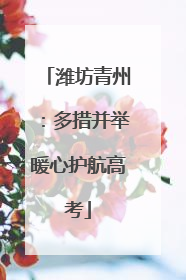 潍坊青州：多措并举暖心护航高考