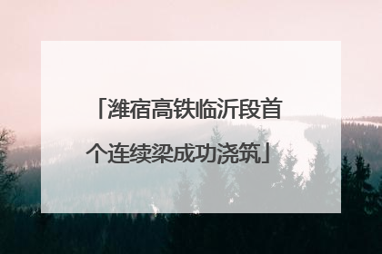 潍宿高铁临沂段首个连续梁成功浇筑