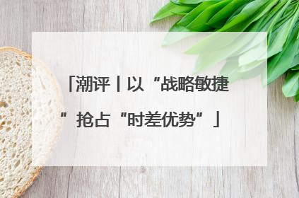 潮评丨以“战略敏捷”抢占“时差优势”