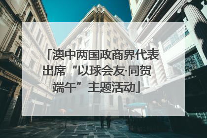 澳中两国政商界代表出席“以球会友·同贺端午”主题活动