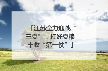 江苏全力迎战“三夏”，打好夏粮丰收“第一仗”