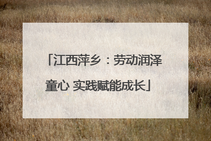 江西萍乡：劳动润泽童心 实践赋能成长