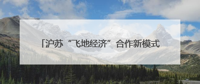 沪苏“飞地经济”合作新模式：以重大项目牵引产业链升级