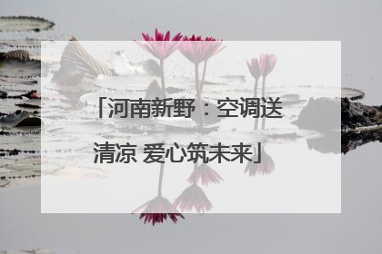 河南新野：空调送清凉 爱心筑未来