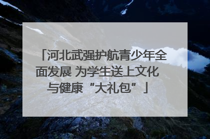河北武强护航青少年全面发展 为学生送上文化与健康“大礼包”