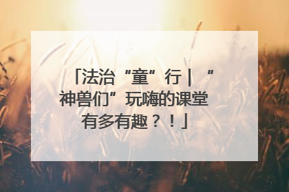 法治“童”行｜“神兽们”玩嗨的课堂有多有趣？！
