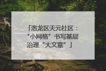 洛龙区天元社区：“小网格”书写基层治理“大文章”