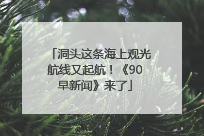 洞头这条海上观光航线又起航！《90早新闻》来了