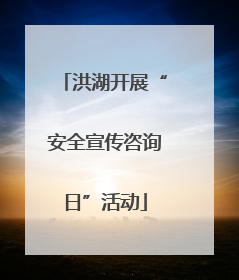 洪湖开展“安全宣传咨询日”活动