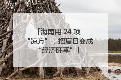 海南用 24 项 “凉方”，把夏日变成 “经济旺季”