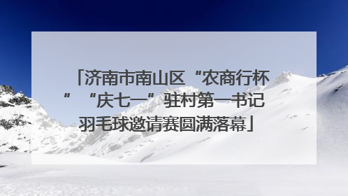 济南市南山区“农商行杯”“庆七一”驻村第一书记 羽毛球邀请赛圆满落幕