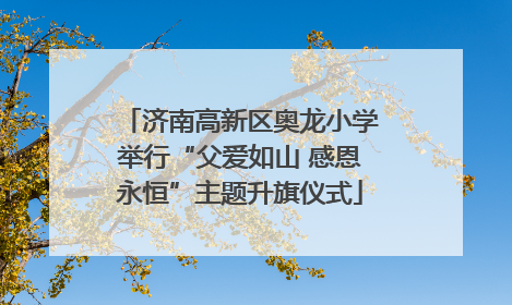 济南高新区奥龙小学举行“父爱如山 感恩永恒”主题升旗仪式