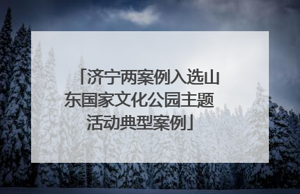 济宁两案例入选山东国家文化公园主题活动典型案例