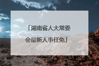湖南省人大常委会最新人事任免