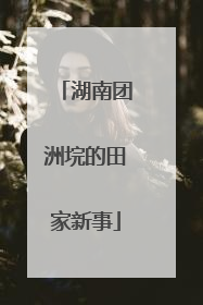 湖南团洲垸的田家新事