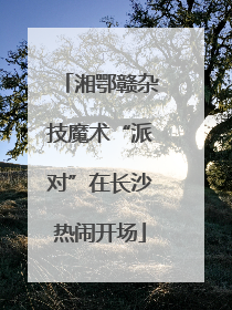湘鄂赣杂技魔术“派对”在长沙热闹开场