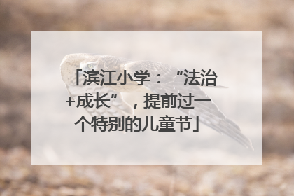 滨江小学：“法治+成长”，提前过一个特别的儿童节