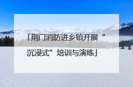 荆门消防进乡镇开展“沉浸式”培训与演练
