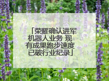 荣耀确认进军机器人业务 现有成果跑步速度已破行业纪录