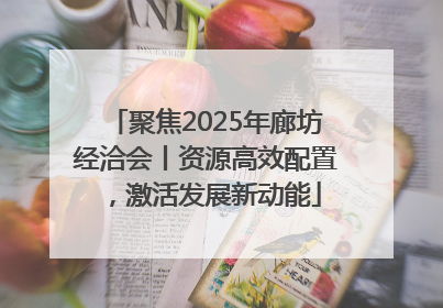 聚焦2025年廊坊经洽会丨资源高效配置，激活发展新动能