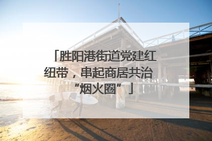 胜阳港街道党建红纽带，串起商居共治 “烟火圈”