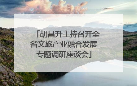 胡昌升主持召开全省文旅产业融合发展专题调研座谈会