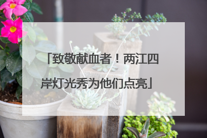 致敬献血者！两江四岸灯光秀为他们点亮
