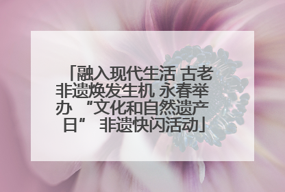 融入现代生活 古老非遗焕发生机 永春举办 “文化和自然遗产日” 非遗快闪活动