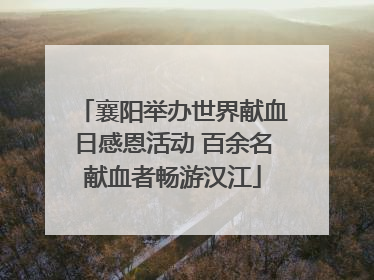 襄阳举办世界献血日感恩活动 百余名献血者畅游汉江