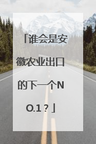 谁会是安徽农业出口的下一个NO.1？