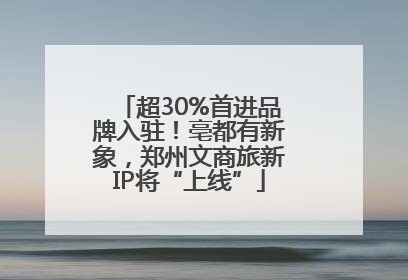 超30%首进品牌入驻！亳都有新象，郑州文商旅新IP将“上线”