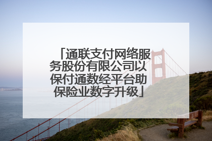通联支付网络服务股份有限公司以保付通数经平台助保险业数字升级