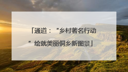 通道：“乡村著名行动”绘就美丽侗乡新图景