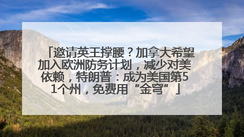 邀请英王撑腰？加拿大希望加入欧洲防务计划，减少对美依赖，特朗普：成为美国第51个州，免费用“金穹”