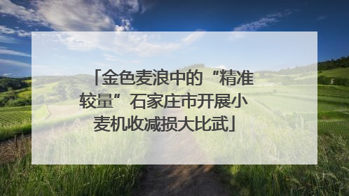 金色麦浪中的“精准较量”石家庄市开展小麦机收减损大比武